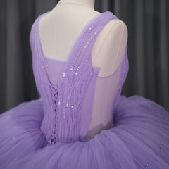 Charming Bling Quinceanera Dress 2024 Purple Corset Sweet 16 Dress V Neck Sleeveless Ball Gown Dress