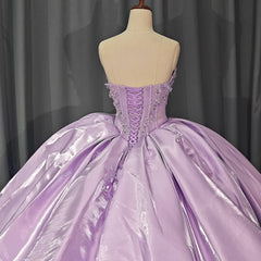 Charming Stain Quinceanera Dress Ball Gown Appliques Dress Elegant Strapless Sweet 16 Party Dress