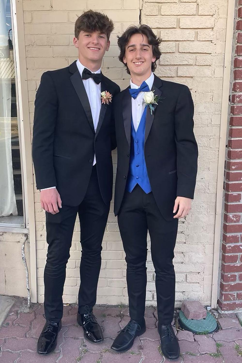Classic Black 2-Piece Prom Graduation Suit for Men
