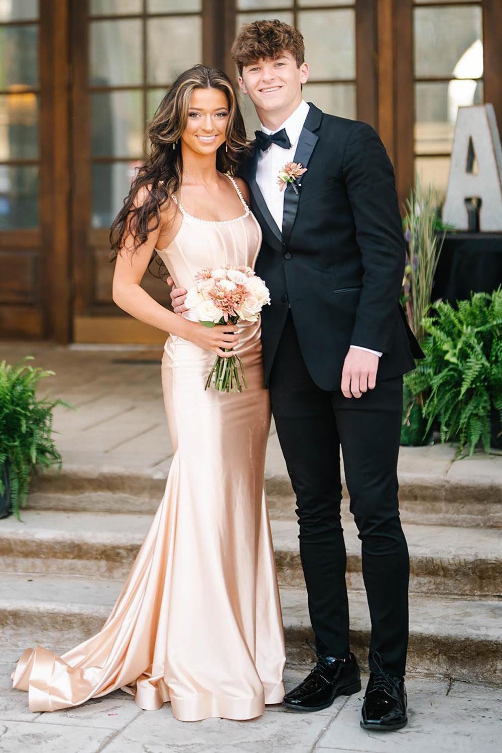 Classic Black 2-Piece Prom Graduation Suit for Men