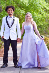 Classic White One-Button Shawl Lapel Prom Graduation Blazer
