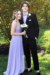 Comfortable Black Notched Lapel 2-Piece Men's Prom Graduation Suit