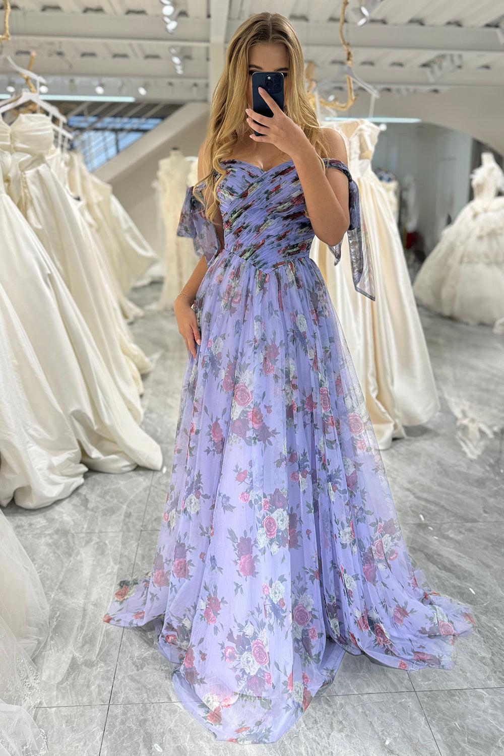 Convertible Prom Dress A Line Tulle Long Evening Dress