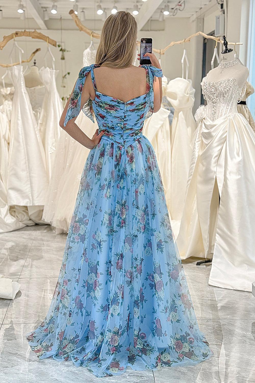 Convertible Prom Dress A Line Tulle Long Evening Dress
