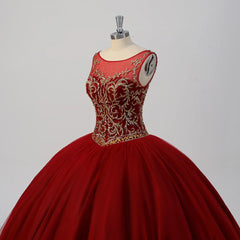 Red Quinceanera Dress Sleeveless Sweet 16 Dress Lace Up Birthday 15 Party Ball Gown Dress