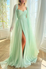 Mint Green A Line Evening DressSweetheart Wedding Guest Dress