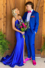 Dapper Blue Notched Lapel 2-Piece Men's Prom Graduation Tuxedo