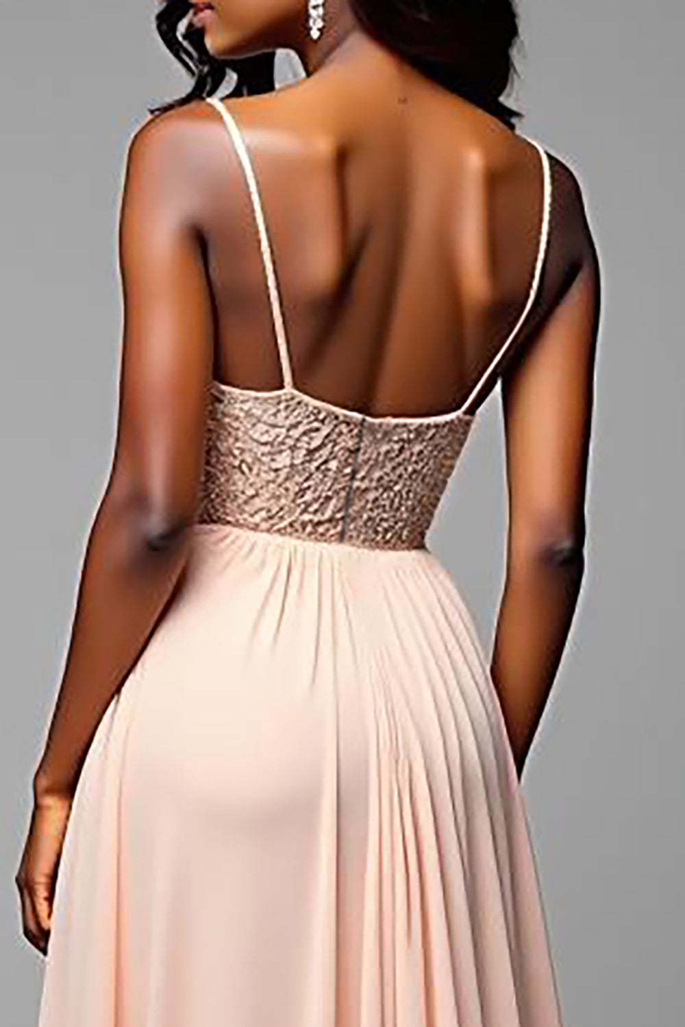 Dreamyannie A Line Sweetheart Champagne Wedding Guest Dress Long Formal Dress