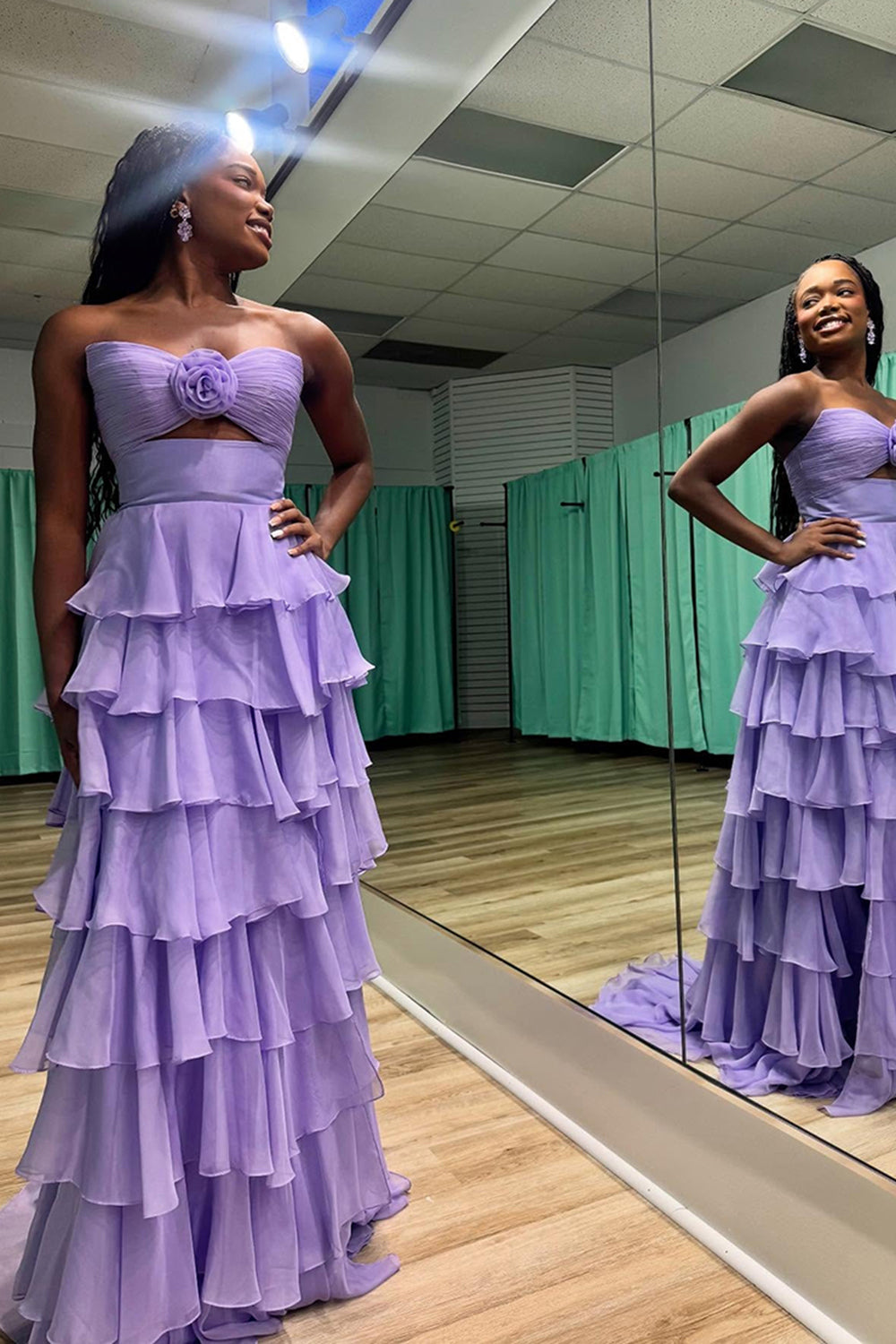 Dreamyannie Black Prom Dress White Prom Dress Sweetheart Ruffled Long Formal Dress With Slit