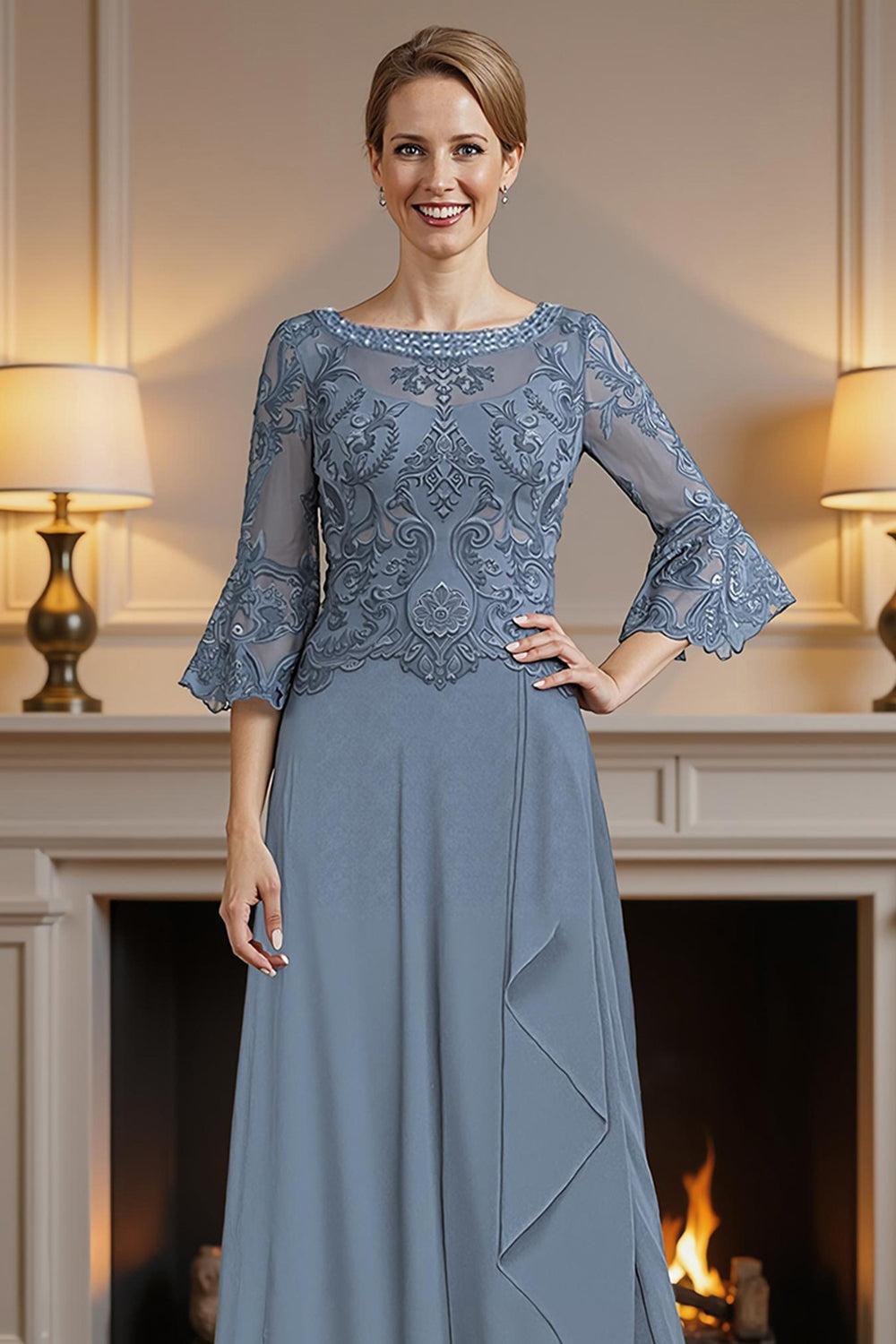 Dreamyannie Dark Green A Line Floor Length Mother Of The Bride Dress With Beading