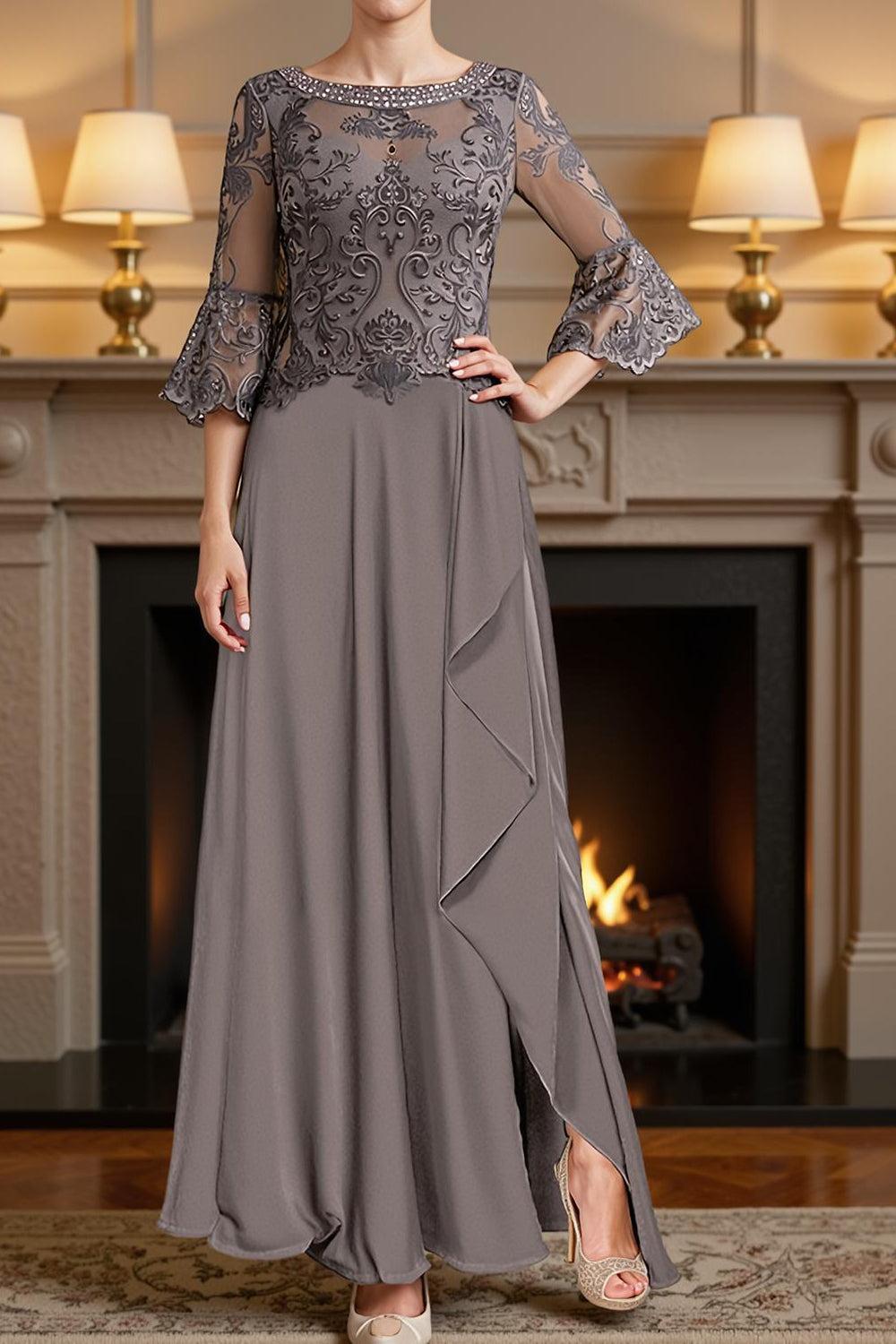 Dreamyannie Dark Green A Line Floor Length Mother Of The Bride Dress With Beading