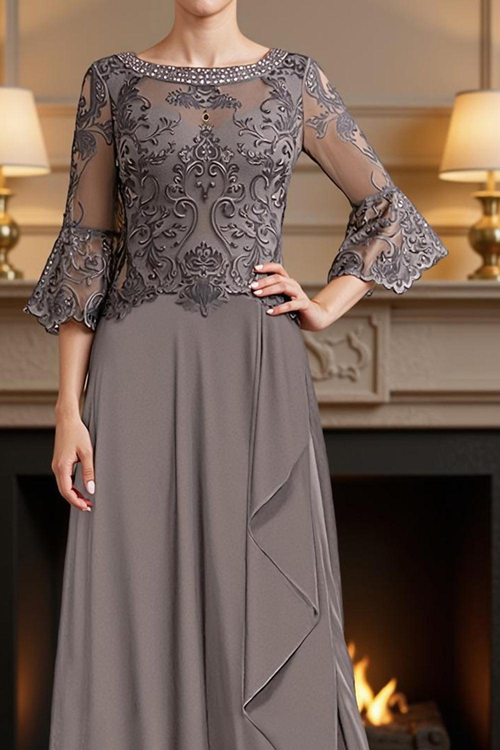 Dreamyannie Dark Green A Line Floor Length Mother Of The Bride Dress With Beading