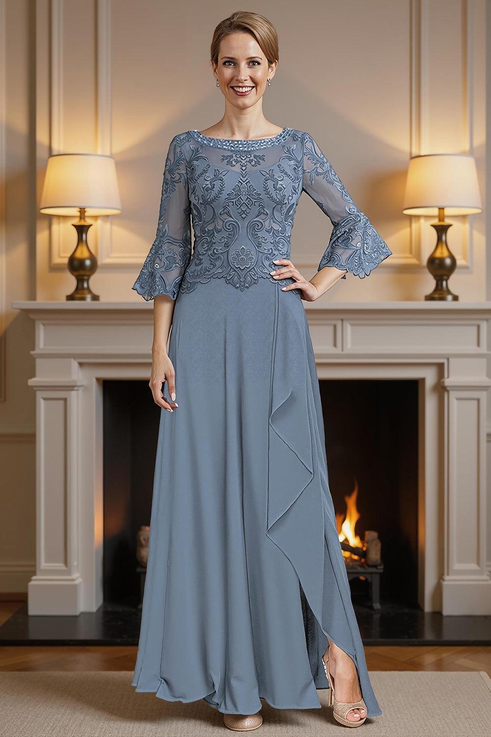 Dreamyannie Dark Green A Line Floor Length Mother Of The Bride Dress With Beading