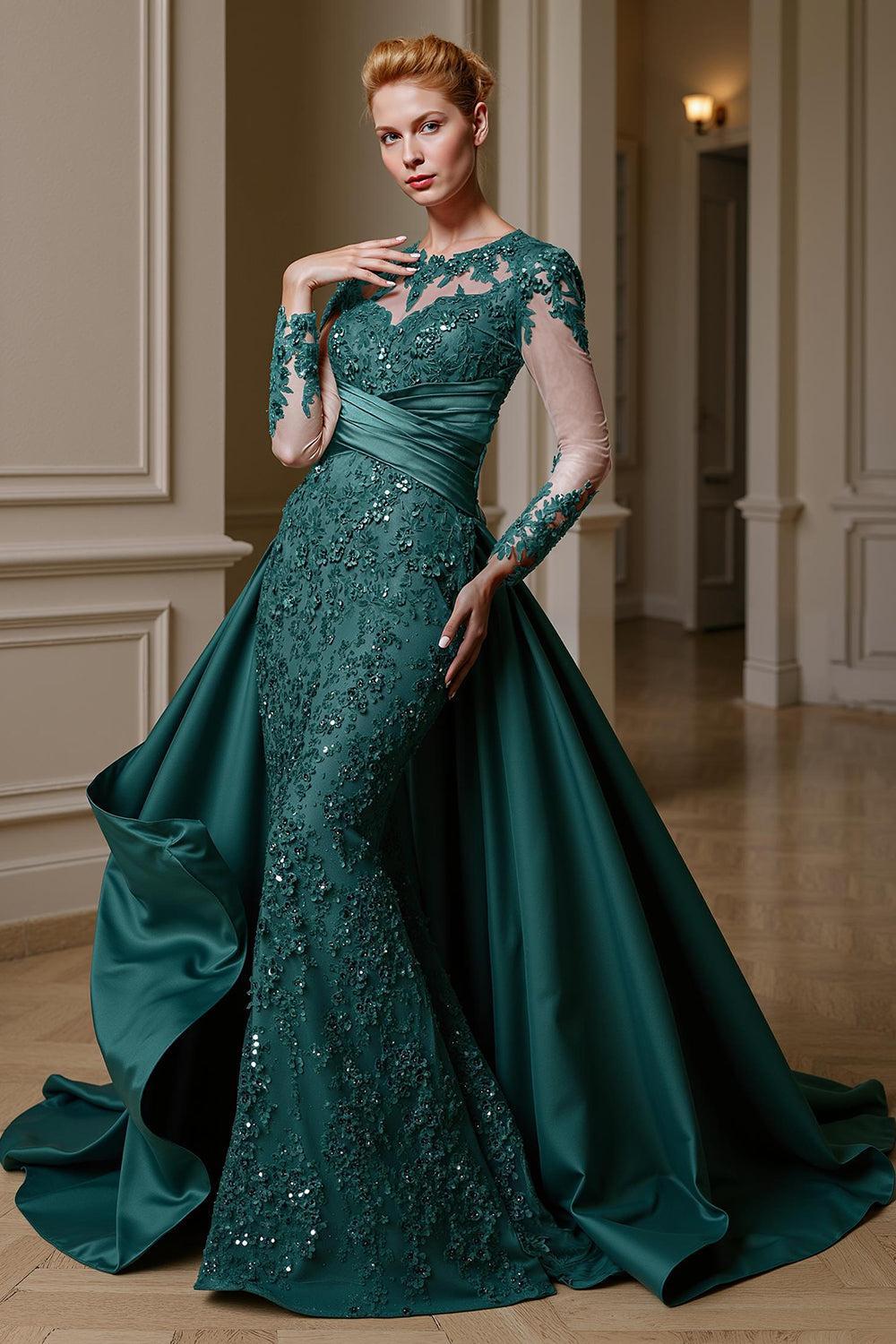 Dreamyannie Dusty Blue Mermaid Lace Floor Length Mother Of The Bride Dress With Cape