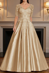 Dreamyannie Dusty Blue V Neck A Line Floor Length Mother Of The Bride Dress With Lace
