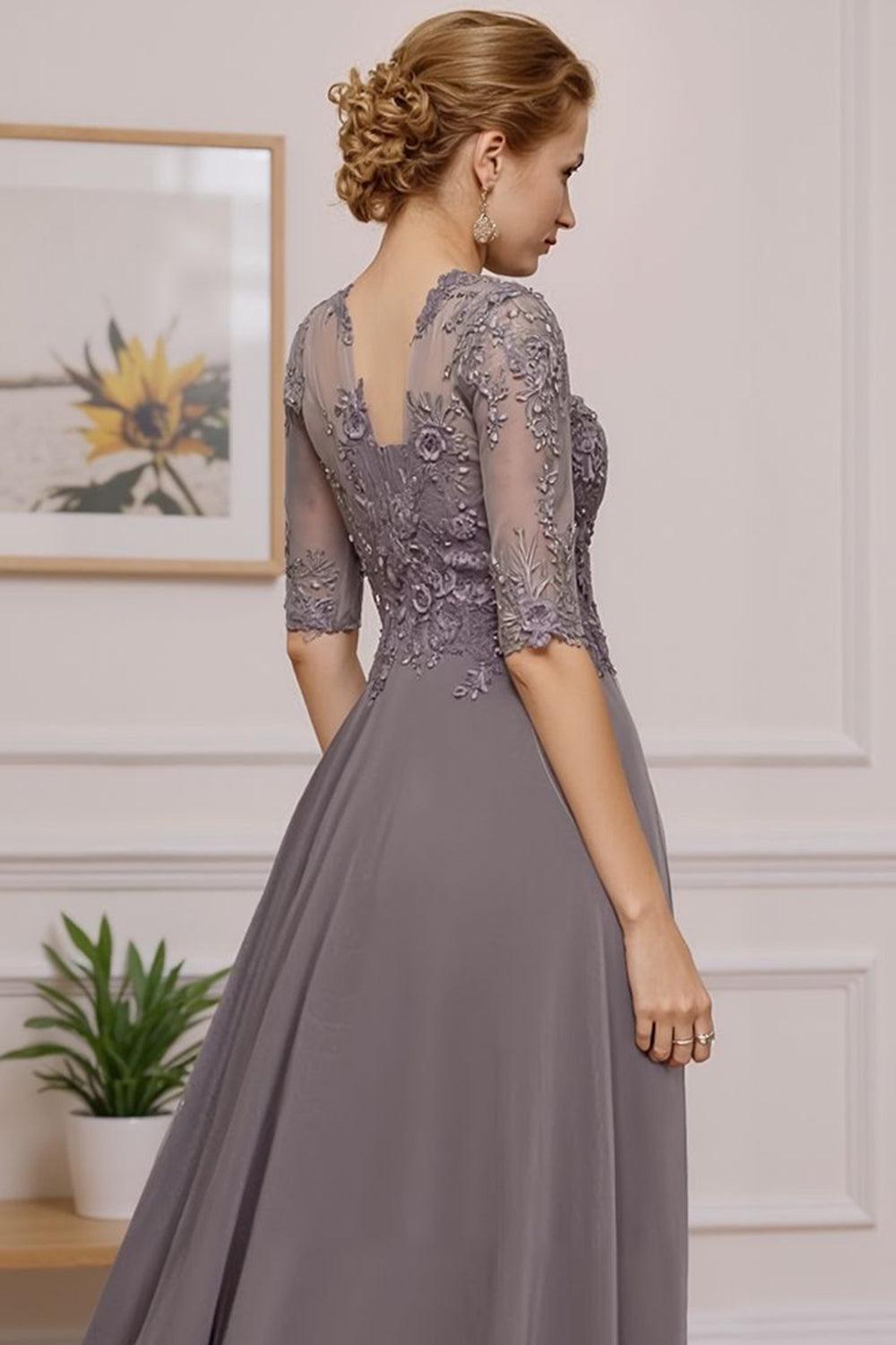 Dreamyannie Eucalyptus Ruffled A Line Ankle Length Mother Of The Bride Dress With Lace