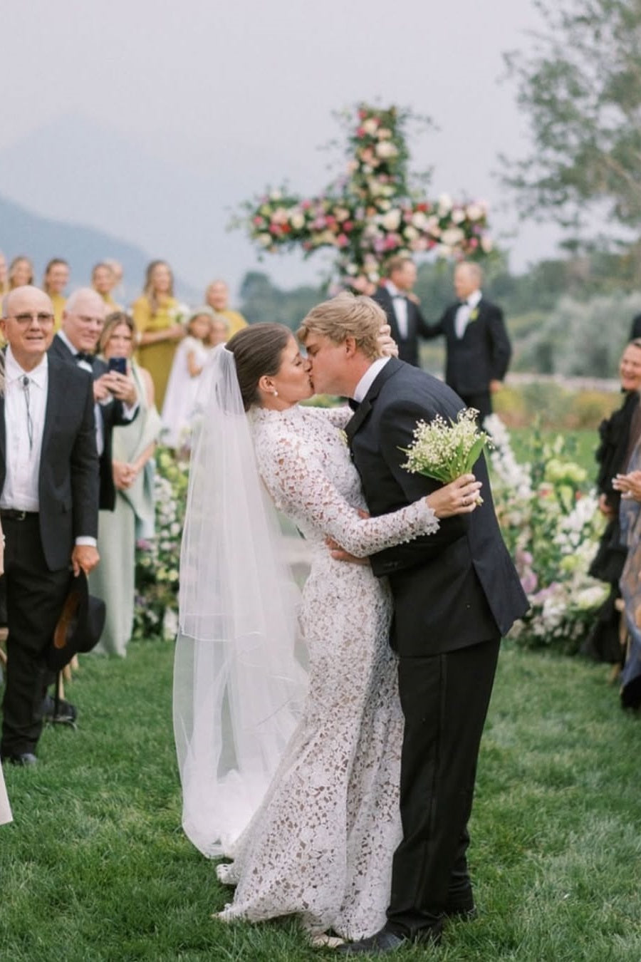 Dreamyannie Mermaid Beach Wedding Dress Long Sleeve Lace High Neck Bridal Gown