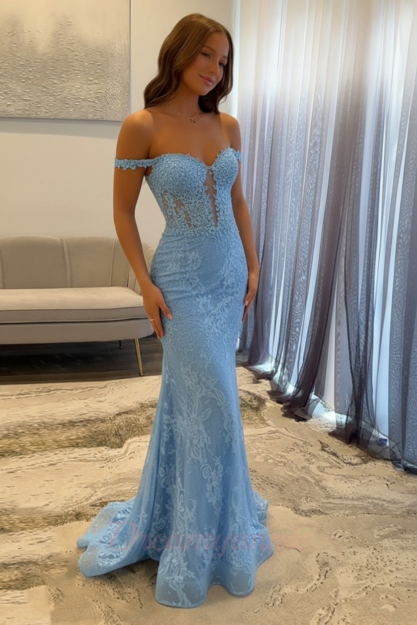Dreamyannie Women Navy Prom Dress Off The Shoulder Mermaid Long Lace Formal Evening Dress Dreamyannie UK Dreamyannie Women Navy Prom Dress Off The Shoulder Mermaid Long Lace Formal Evening Dress Dreamyannie UK