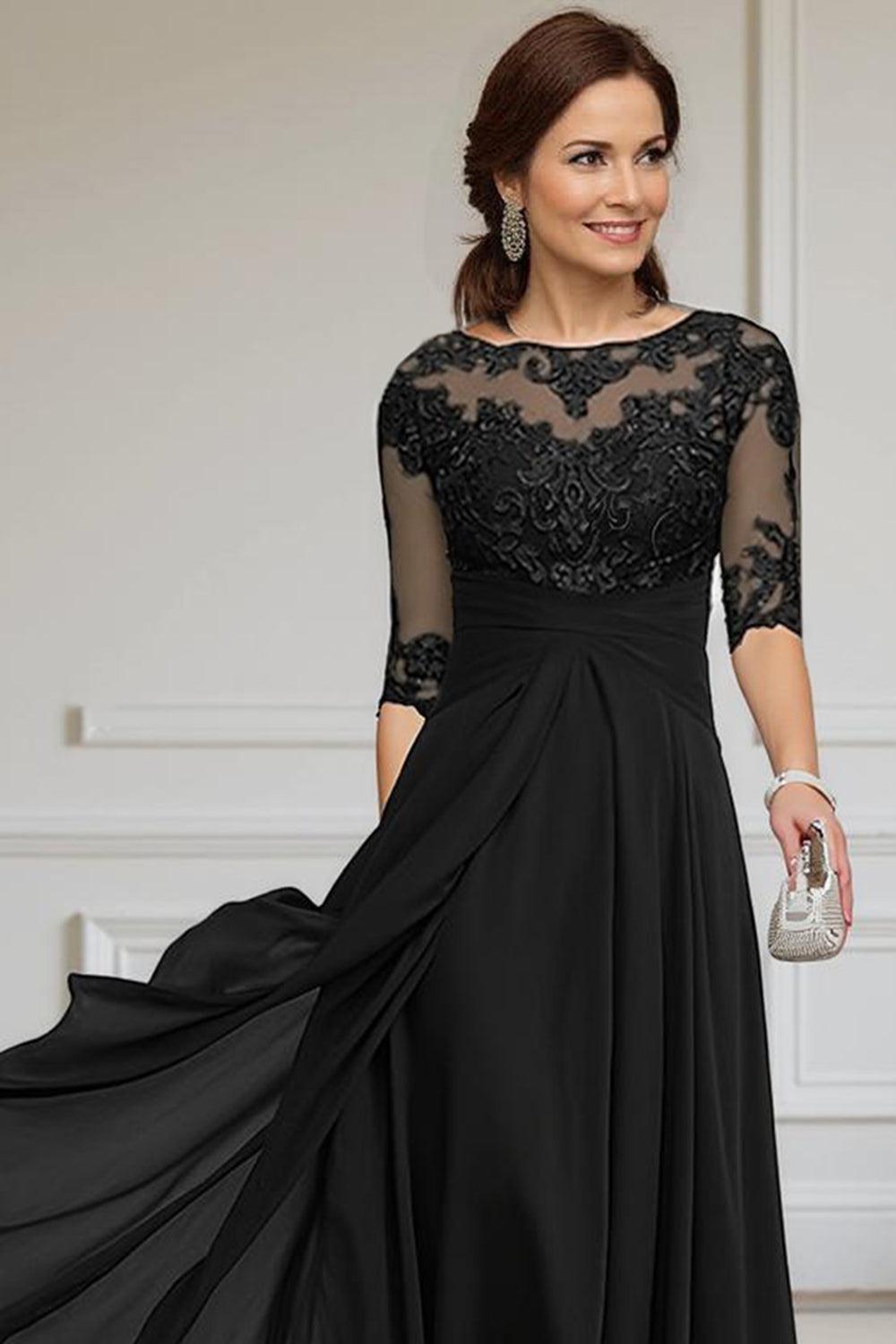 Dreamyannie Purple Chiffon Bateau Neck Ankle Length Mother Of The Bride Dress With Lace