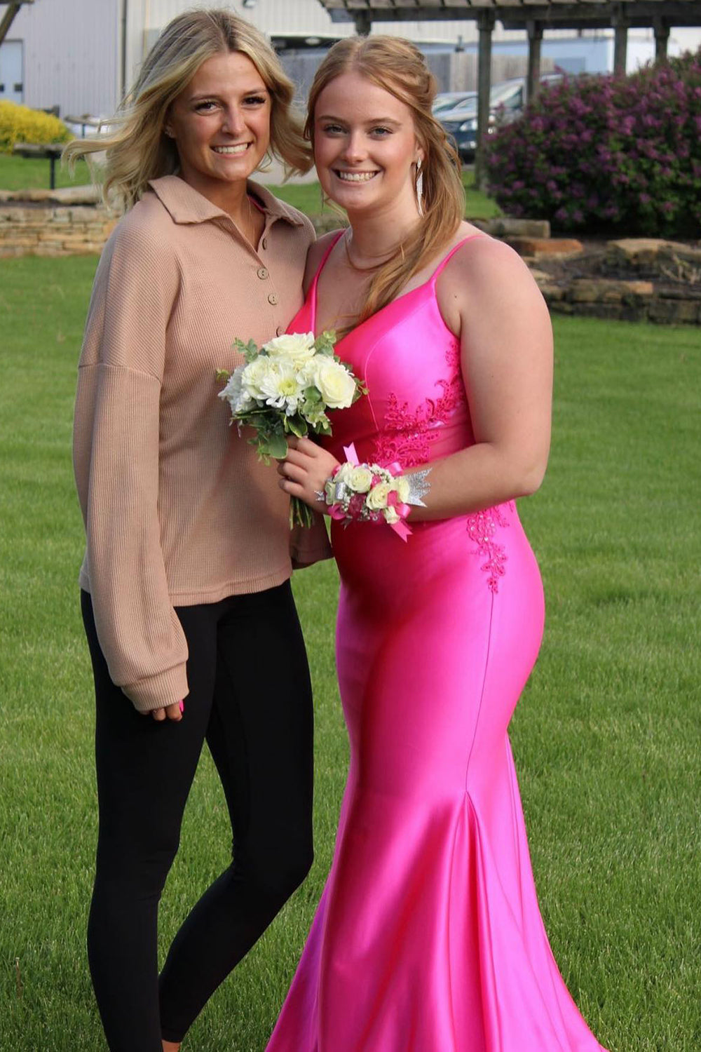 Dreamyannie Sage Prom Dress Mermaid Satin Spaghetti Straps Long Evening Dress With Appliques