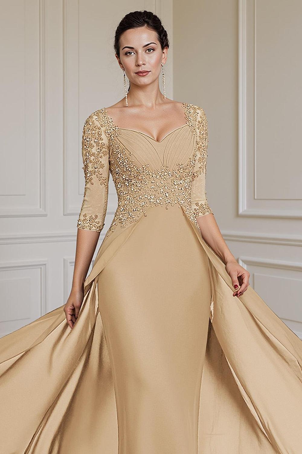 Dreamyannie Steel Grey Chiffon Sheath Floor Length Mother Of The Bride Dress With Cape