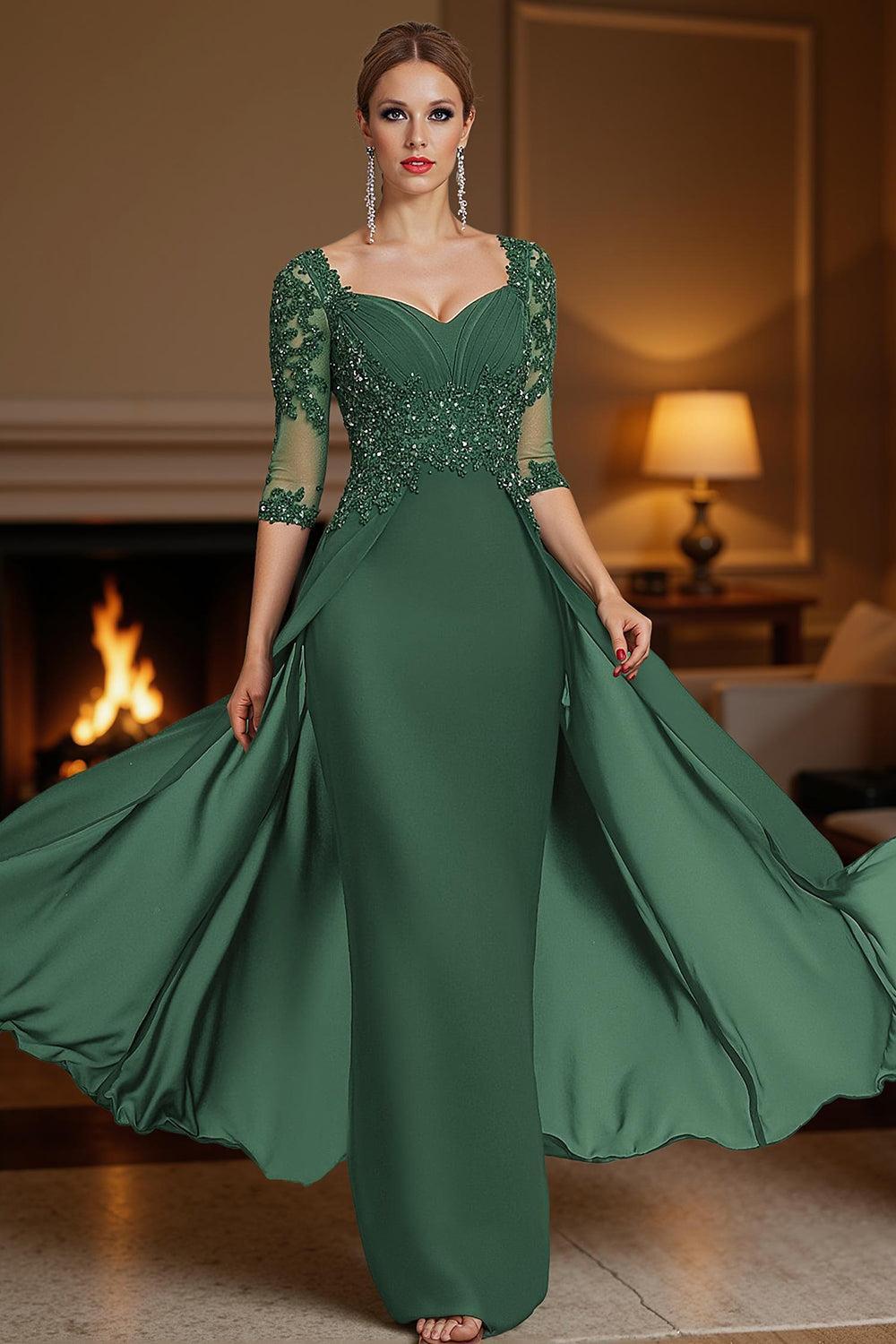 Dreamyannie Steel Grey Chiffon Sheath Floor Length Mother Of The Bride Dress With Cape