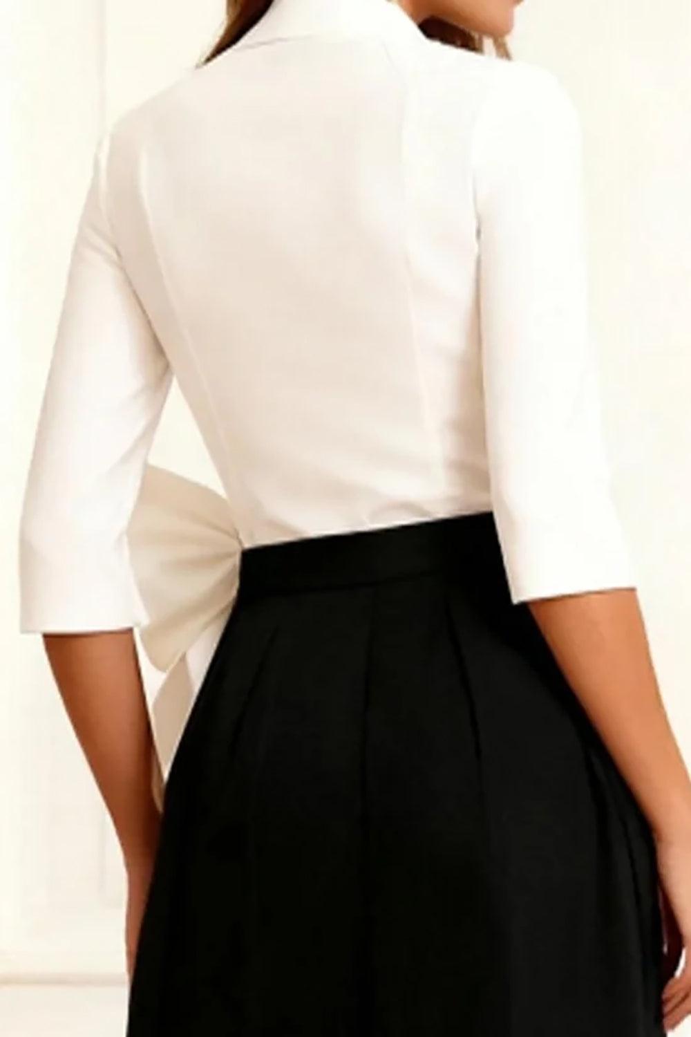 Dreamyannie White Corset Satin Ankle Length Mother Of The Bride Pant Suits With Cape