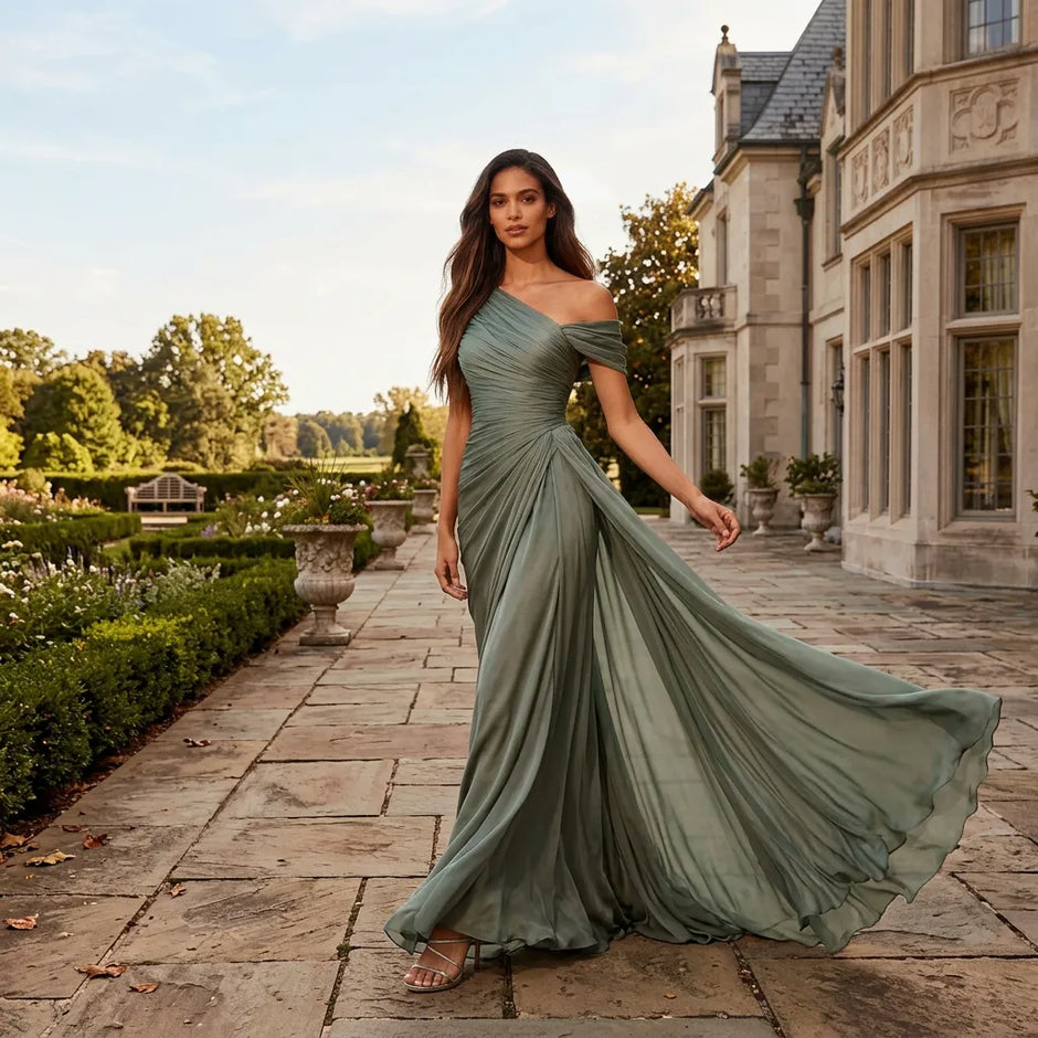 uk formal dress shops Dreamyannie Crossover Neckline
