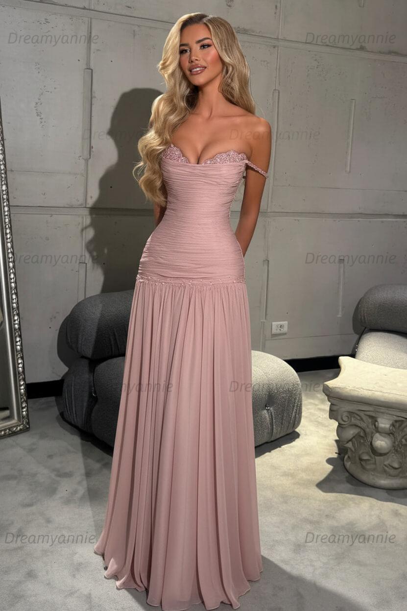Mint Green Off The Shoulder Prom Dress A Line Formal Evening Gown