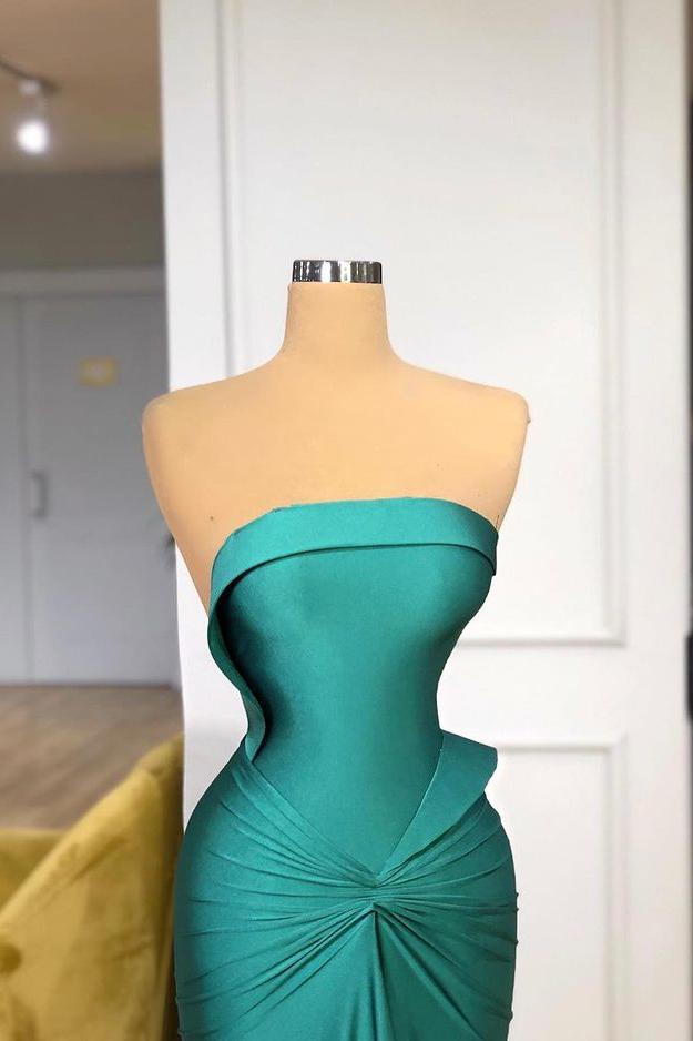Elegant Strapless Long Mermaid Prom Dress