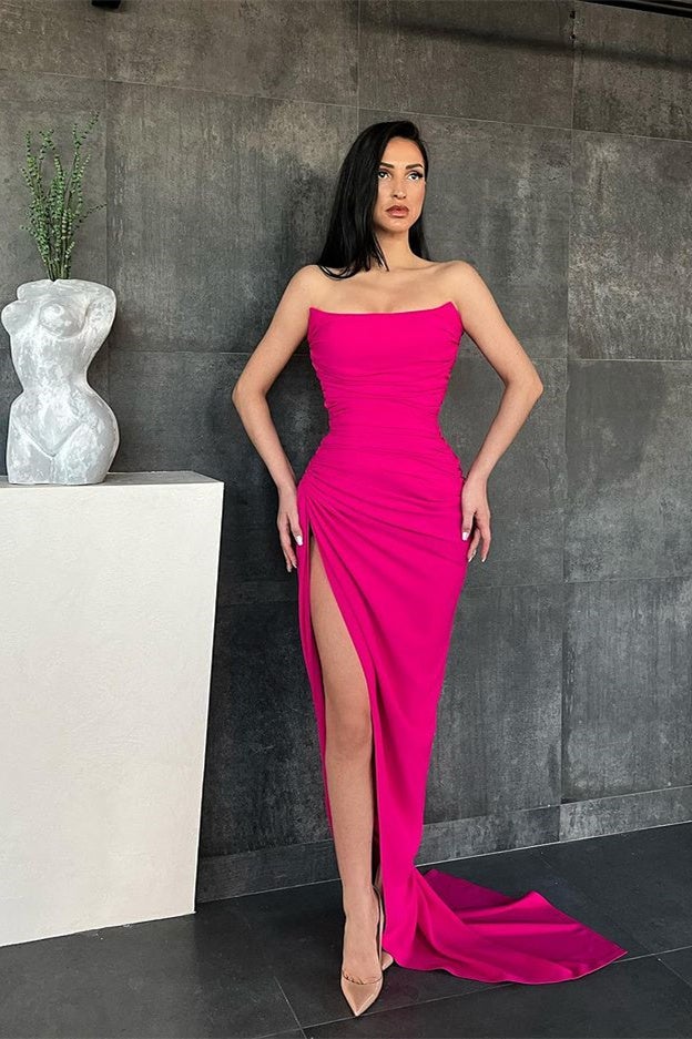 Elegant Sweetheart Mermaid Prom Dress With High Split