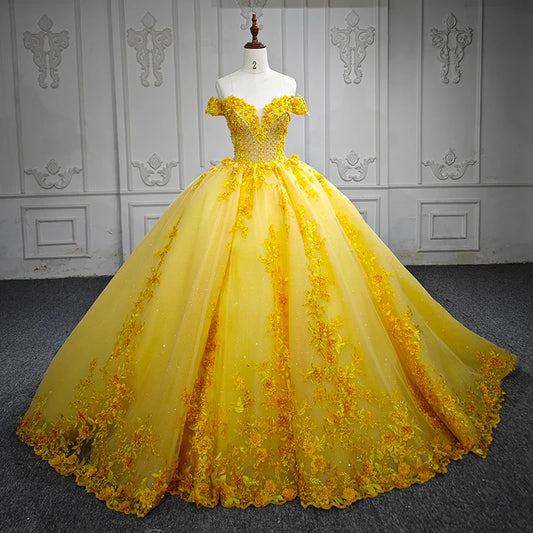 Quinceanera Dress 3D Flower Sweetheart Ball Gown Sweet 16 Party Dress