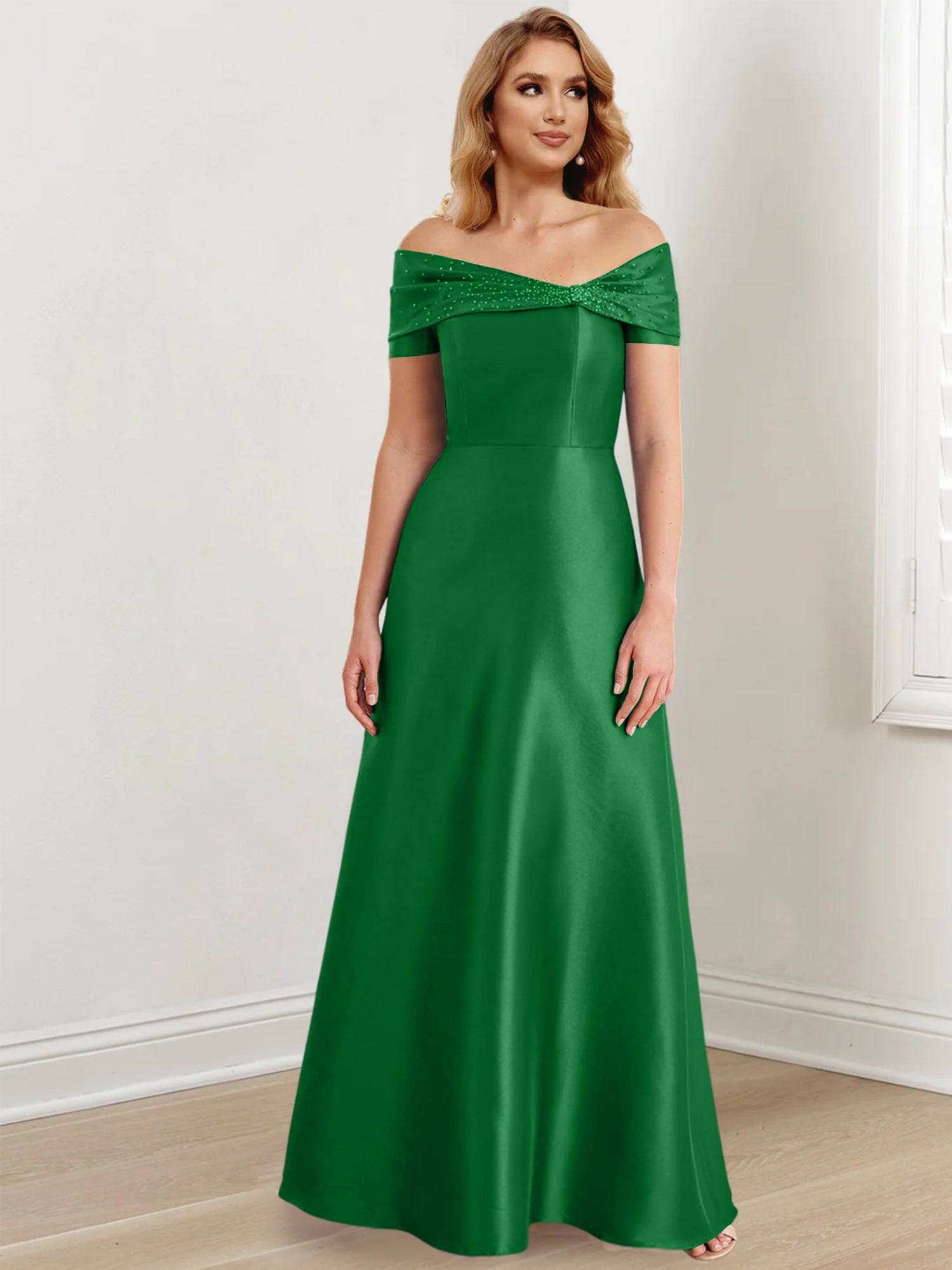 Floor-Length Off-the-Shoulder Mother of the Bride A-Line/Princess Dresses