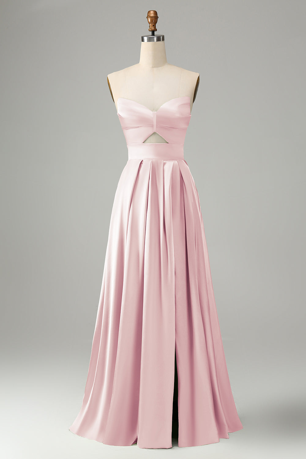 Green Keyhole Wedding Guest Dress A Line Sweetheart Long Prom Dress With Slit