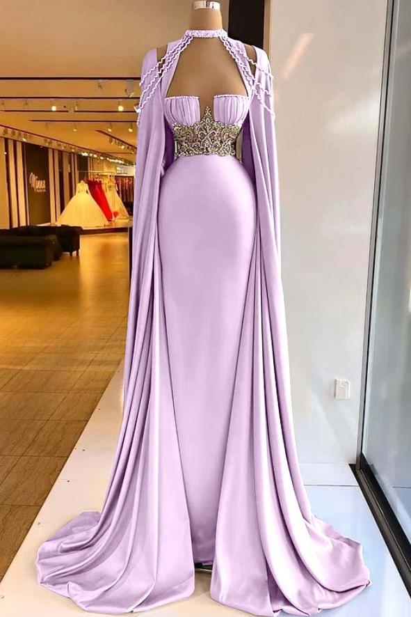 Green Mermaid Prom Dress Halter Neck Beaded Evening Dress