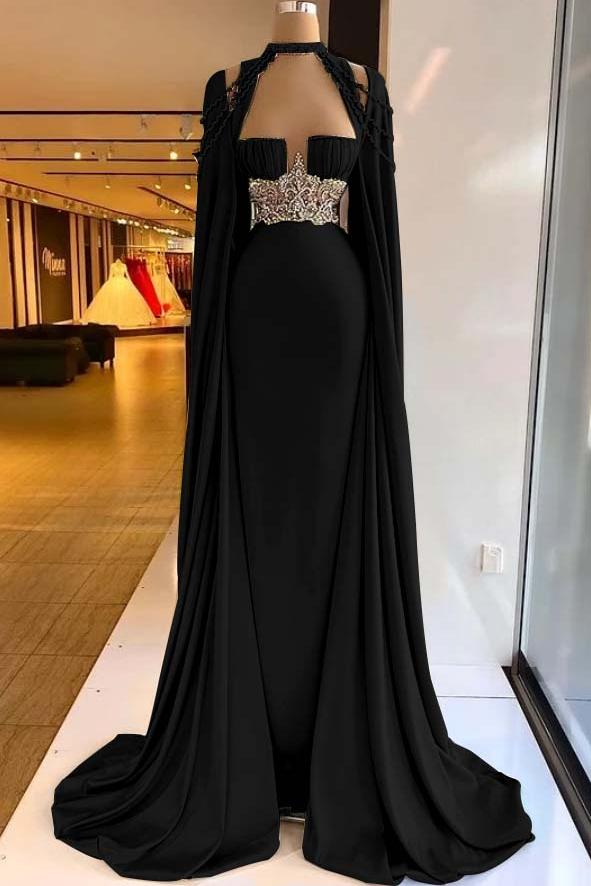 Green Mermaid Prom Dress Halter Neck Beaded Evening Dress