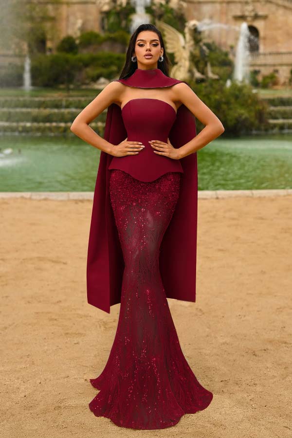 Green Mermaid Prom Dress Sleeveless Strapless Evening Dress With Lace Appliques