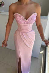 Green Mermaid Prom Dress Sleeveless Sweetheart Beaded Evening Dress