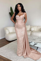 Green Mermaid Prom Dress Sweetheart Sequined Evening Dress