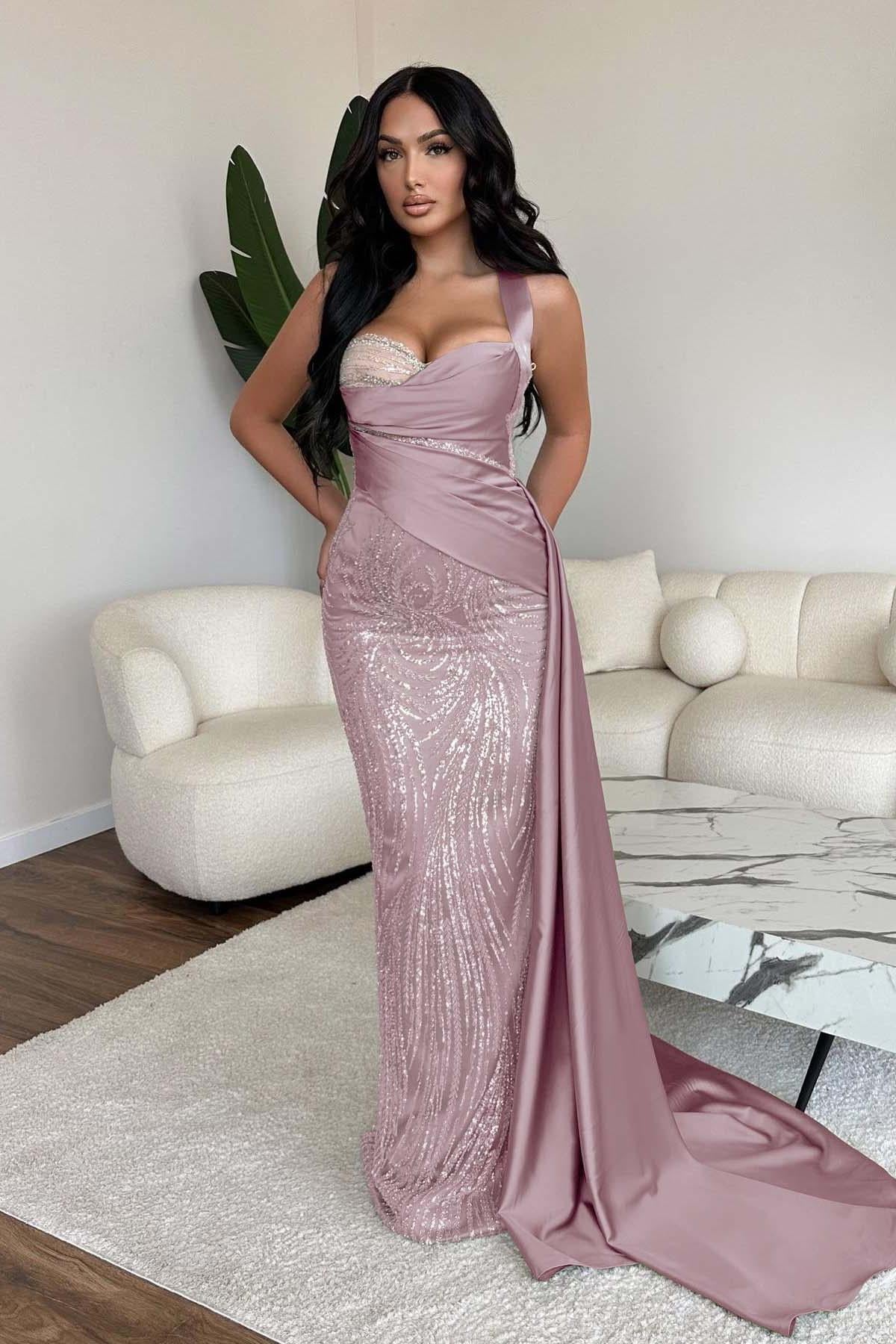 Green Mermaid Prom Dress Sweetheart Sequined Evening Dress