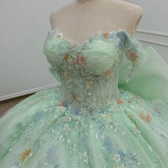 Green Quinceanera Dress Party Beading Ball Gown Bridal Dress