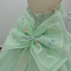 Green Quinceanera Dress Party Beading Ball Gown Bridal Dress