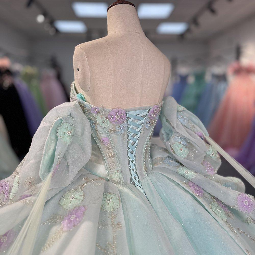 Green Quinceanera Dress Sweet 15 Evening Dress Crystal Sleeveless Ball Gown Beading Sweet 16 Dress