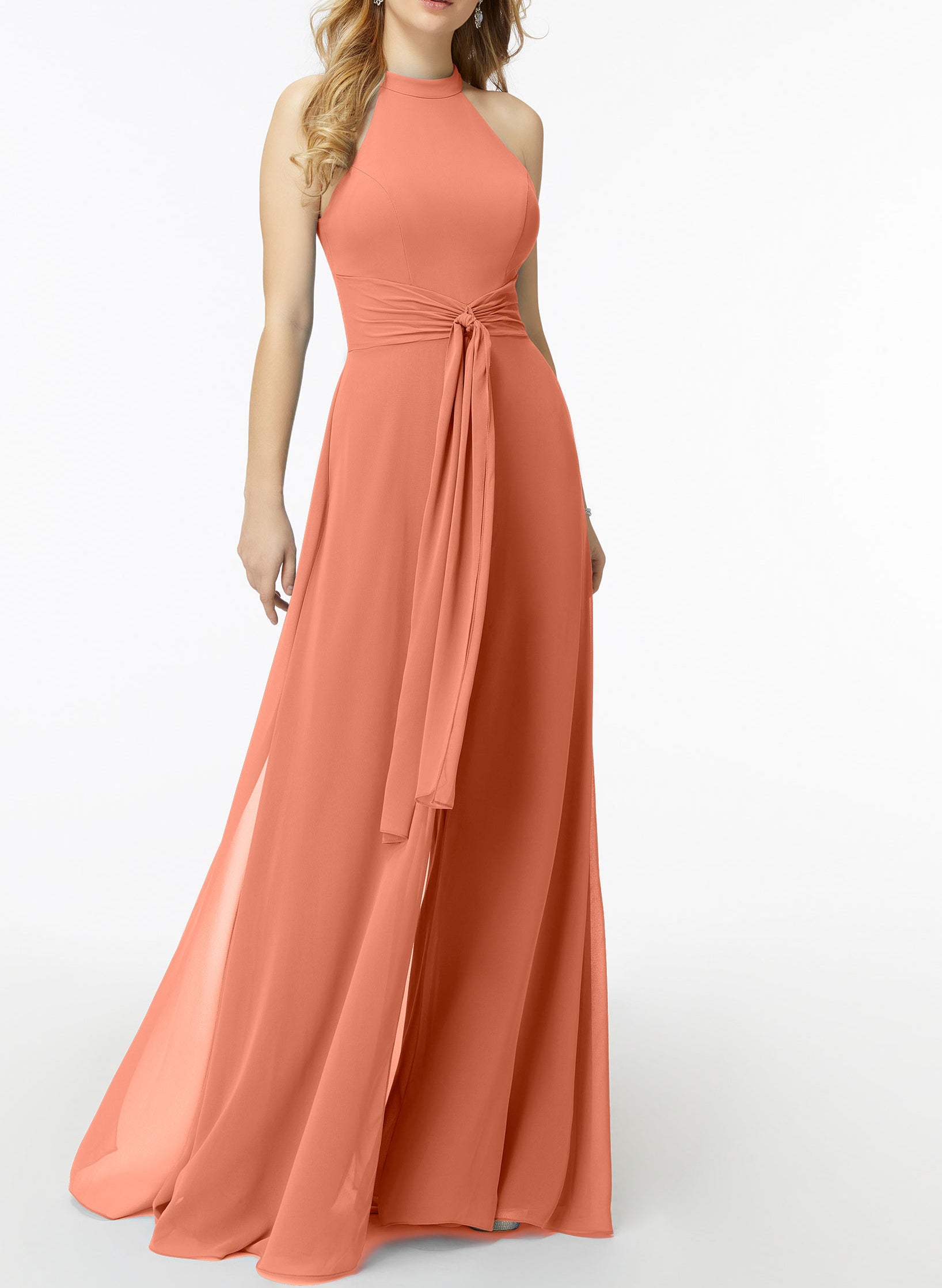 Dreamyannie Women Wedding Party Dress High Neck Bridesmaid Dresses With Cascading Ruffles Jumpsuit/Pantsuit – Dreamyannie UK