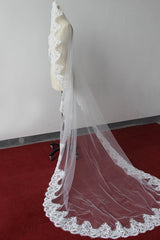 Long Lace Wedding Veil