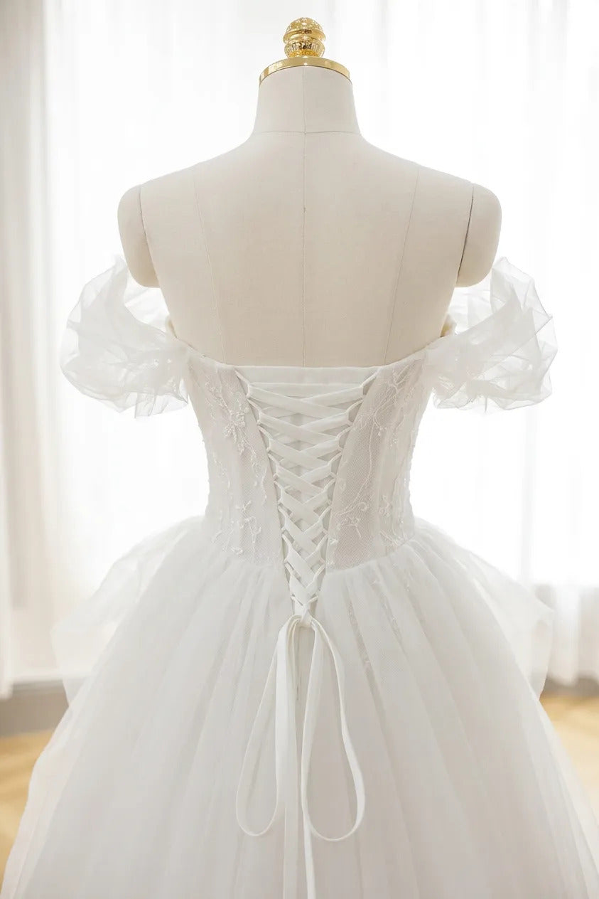 Mint Green Prom Dress Tulle Lace Long Elegant Corset Formal Party Evening Dress