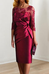 Knee-Length Mother of the Bride Sheath/Column Dresses