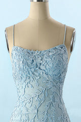 Lace Prom Dress Mermaid Backless Evening Dress
