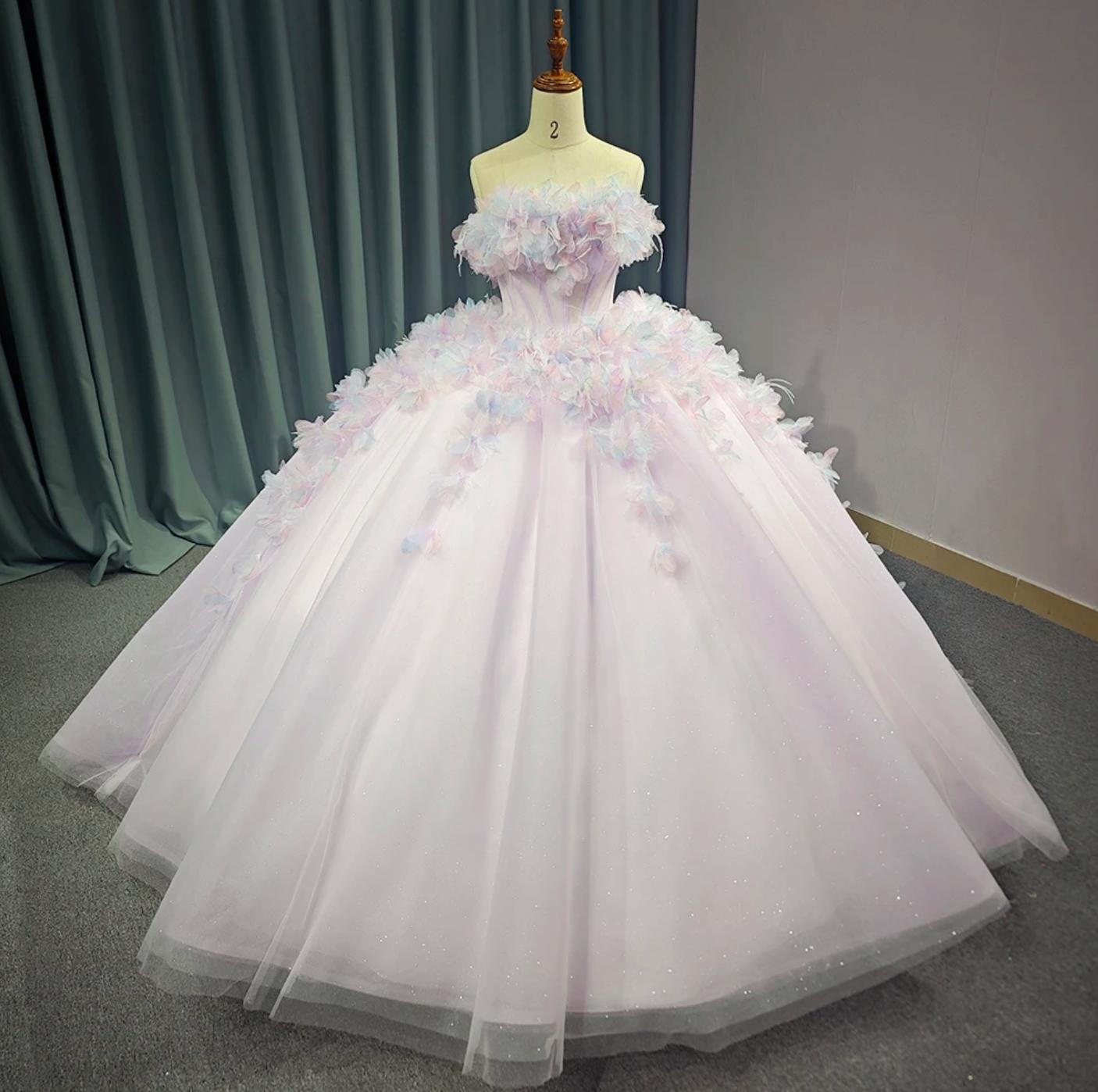 Lace Quinceanera Ball Gown Strapless Dress Sweet 16 Dress