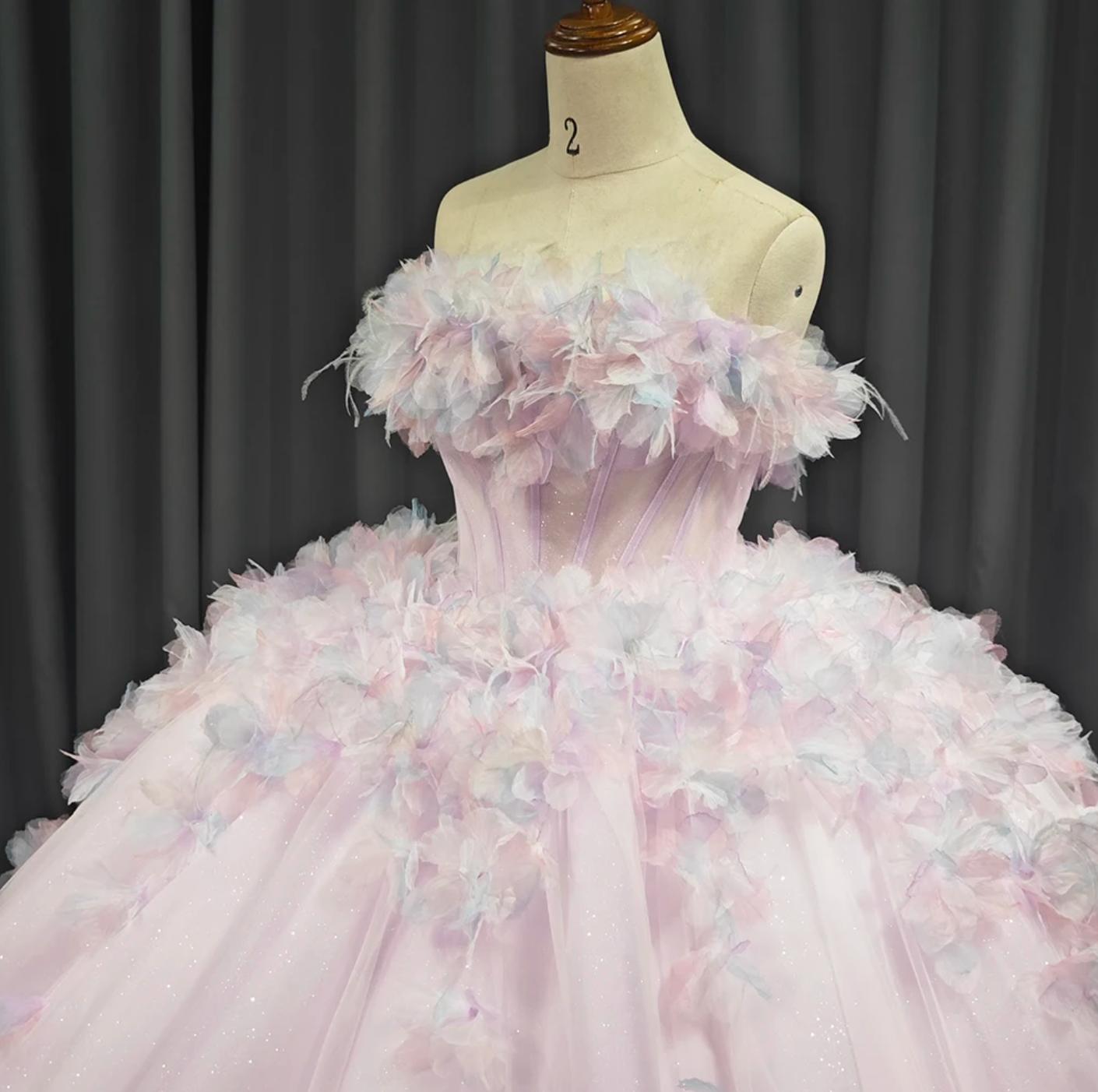 Lace Quinceanera Ball Gown Strapless Dress Sweet 16 Dress